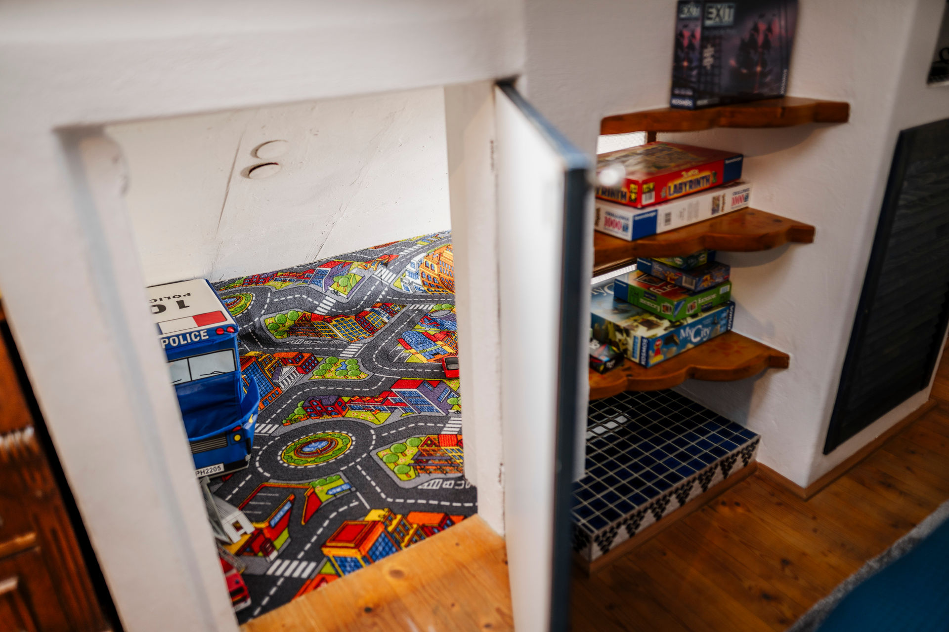 Spieleecke in der Dachschräge